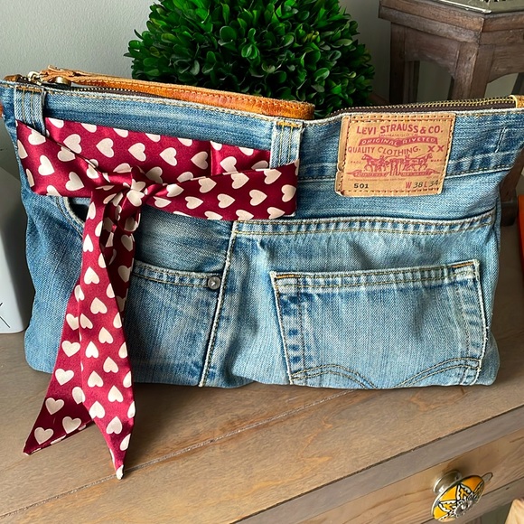 🎀UPCYCLED HOBO SHOULDER/CLUTCH BAG NEW🎀 - Picture 6 of 6